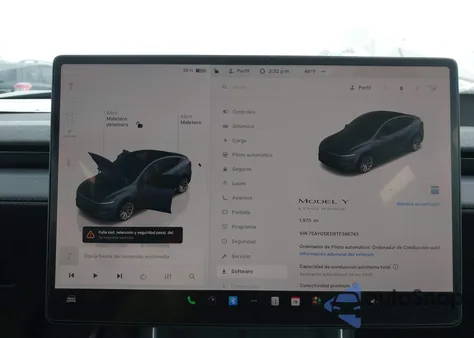 2026 Tesla Model Y Long Range Dual Motor All-Wheel Drive z USA, uszkodzony, nr VIN 7SAYGDED8TF386743